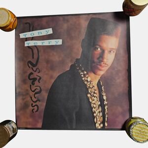 Tony Terry Self Titled Promo Album Poster 1990 Original CBS Funk Soul Ad 23x23